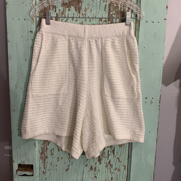 Free People Pants - Women’s Free People Beach white Carter sweater shorts with pockets